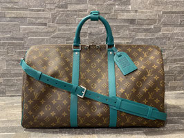 Louis Vuitton Monogram Macassar Keepall 50 mit Schulterriemen in Borneo Green