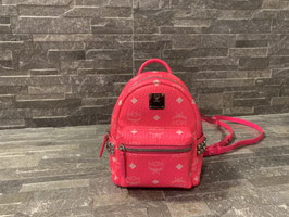 MCM Visetos Bebe Boo Rucksack X-Mini in Neon Pink