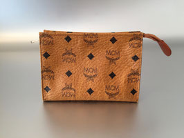 MCM Kosmetiktäschchen in Cognac