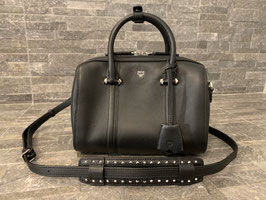 MCM Essential Boston Bag Small in Schwarz