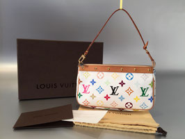 Louis Vuitton Monogram Multicolor Pochette Accessoires in Weiß