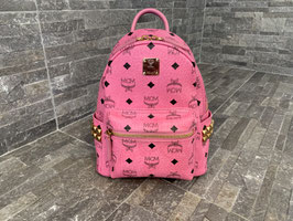 MCM Visetos Stark Side Studs Mini Rucksack in Pink