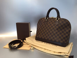 Louis Vuitton Damier Ebene Alma PM + Schultergurt
