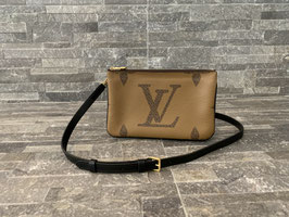 Louis Vuitton Monogram Canvas / Giant Reverse Double Zip Pochette