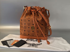 MCM Heritage Drawstring Matchbeutel in Cognac