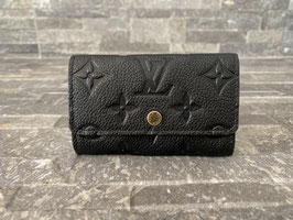 Louis Vuitton Monogram Empreinte Etui für 6 Schlüssel (Schlüsseletui) in Schwarz