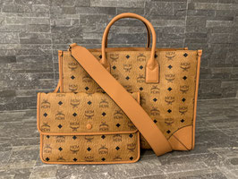 MCM Visetos München Tragetasche Large in Cognac