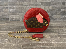 Louis Vuitton Monogram Vernis Animania Coin Purse Lapin (Kaninchen) in Pomme D'Amour