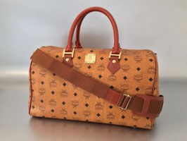 MCM Boston Bag XL / Mini Weekender in Cognac