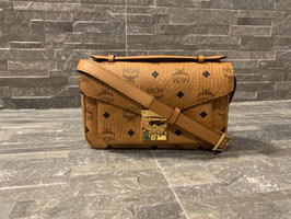 MCM Visetos Tracy Medium Umhängetasche in Cognac