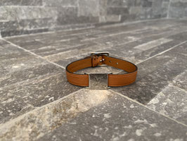 Louis Vuitton Monogram Supple Armband in Silber / Cognac
