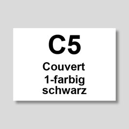 Couvert C5 weiss / Druck 1-farbig schwarz