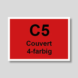 Couvert C5 weiss / Druck 4-farbig ohne Fenster