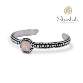 Steinkult Cuff "Aisha" Rosewater Opal, Silber