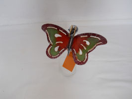 Medusa Schmetterling Gartenstecker 42cm grün-rot