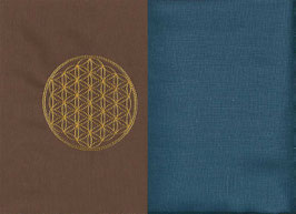Blume des Lebens Braun + Rauchblau