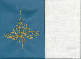 Lotusblüte Blau + Baumwollplüsch