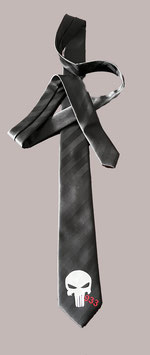 Krawatte schwarz mit (Punisher und 933Druck)