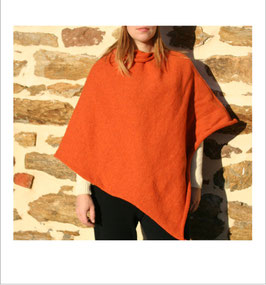 Poncho RECYCLÉ 'rouille' pour FEMME