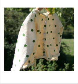 Gilet à pois RECYCLÉ 'natural' pour BÉBÉ