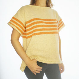 Tee-shirt tricoté 'orange corail' RECYCLE pour femmes