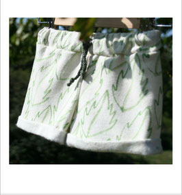 Short à revers BIO 'feuilles' pour BÉBÉ