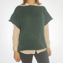 Tee-shirt tricoté 'vert fougère' RECYCLE pour femmes