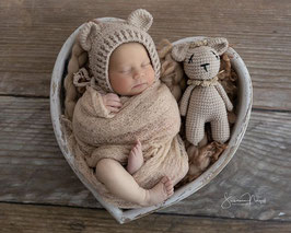 Fotoaccessoire Baby Fotografie Mütze Neugeborenen Accessoire Fotoshooting Accessoire Baby Haube Neugeborenen Fotografie Teddy Ohren