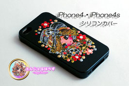 iPhone4/4S　シリコンカバー/ケースBlack2800