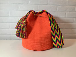 MANDARINA Mochila tas handgemaakt door Colombiaanse Wayuu vrouwen