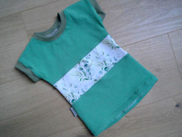 windelfreies T-Shirt, extra lang, Baumwolljersey, 56/62, "Eukalyptus mint"