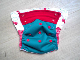 MiniFlexi (PUL/Fleece)  Onesize "Kirsche" -Neue Version