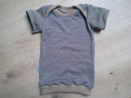 windelfreies T-Shirt extra lang, Merinowolle, 86/92, "Beige"