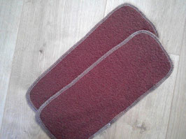 Wolleinlage aus Wollwalk, 2 Stück, "braun"