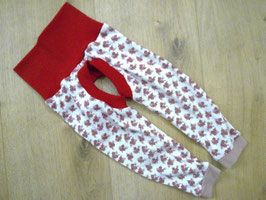 Abhaltehose, Baumwolle, Größe 62/68 "Blümchen" UPCYCLING♻