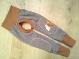 Abhaltehose Leggins, Merinowolle, 80-92, "Katzen"