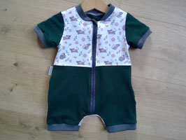 Sommeroverall mit quer Reißverschluss, Baumwolle, 56/62, Mäuschen