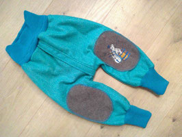 Hose mit Reißverschluss, Wolle, Größe 80/86, "Bär"