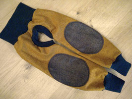 Abhaltehose, Merinowolle, Größe 80/86, "gelb"