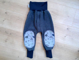 Hose mit Reißverschluss, Wolle, Größe 86/92, "Wale"