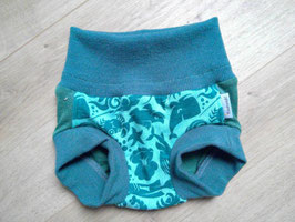 Unterhose, Wolle Seide, Größe 80-92 "Wassertiere"