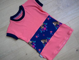 windelfreies T-Shirt, extra lang, Modaljersey, 68/74, "Pferd"
