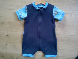 Sommeroverall mit quer Reißverschluss, Baumwolle, 74/80, Otter
