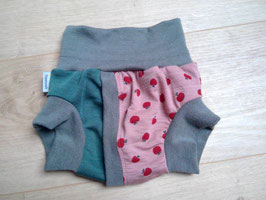 Split-Unterhose Wolle, Größe 74/80, "Äpfel"