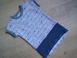 windelfreies T-Shirt, extra lang, Baumwolljersey, 80/86, "Lieblingsmensch"