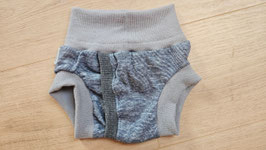 Split-Unterhose, Wolle, Größe 86/92 "Navi/grau"