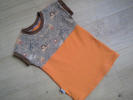 windelfreies T-Shirt, extra lang, Baumwolljersey, 86/92, "Safari"