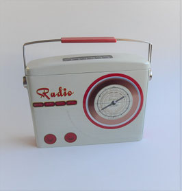 Radiodose tailliert, beige-rot