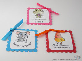 3 mini cartes d'encouragement enfant - série n° 3