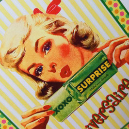 Carte de voeux Anniversaire personnalisable - Miss Vintage 60's
